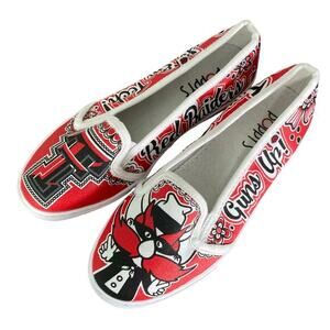NCAA Women's Texas Tech Red Raiders Slip-On Shoes Size 8 Collegiate‎ NEW